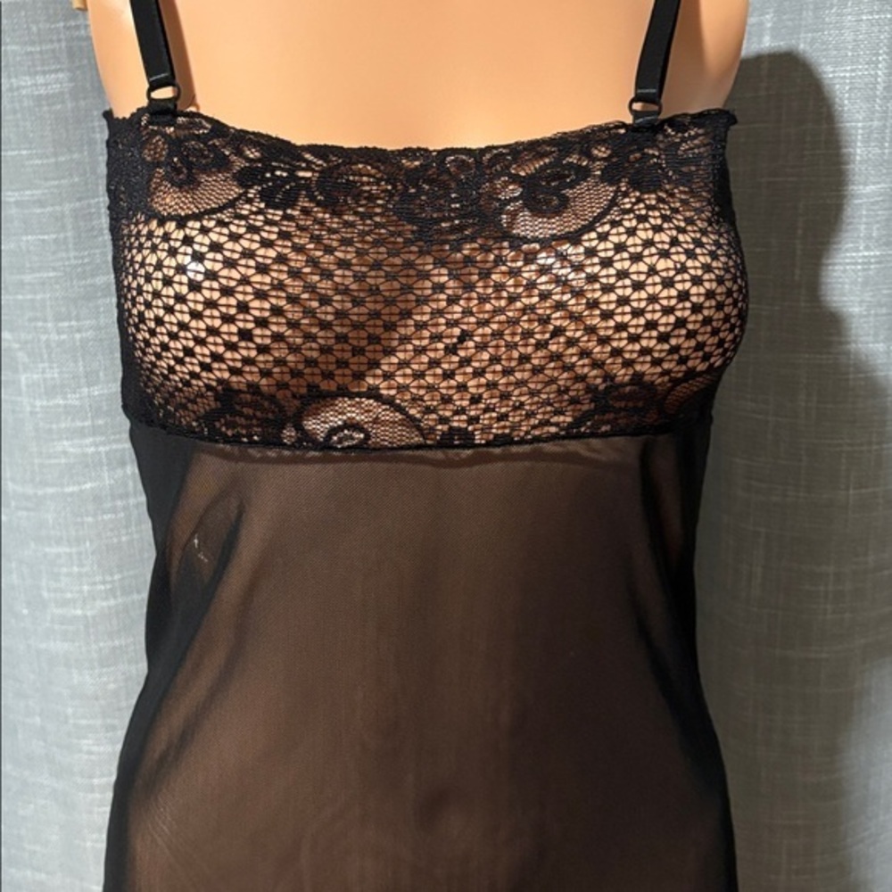 Chic Black Lace Slip Dress